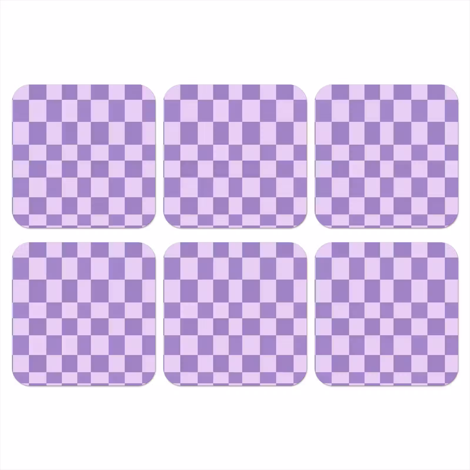 Onderzetter​ - Paars - Geometrisch - Dambord - Blokken - Patroon — 1
