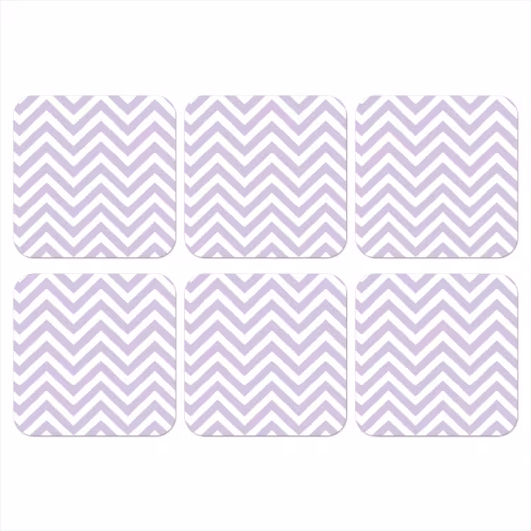 Onderzetter​ - Lila - Geometrisch - Chevron - Zigzag - Patroon — 1