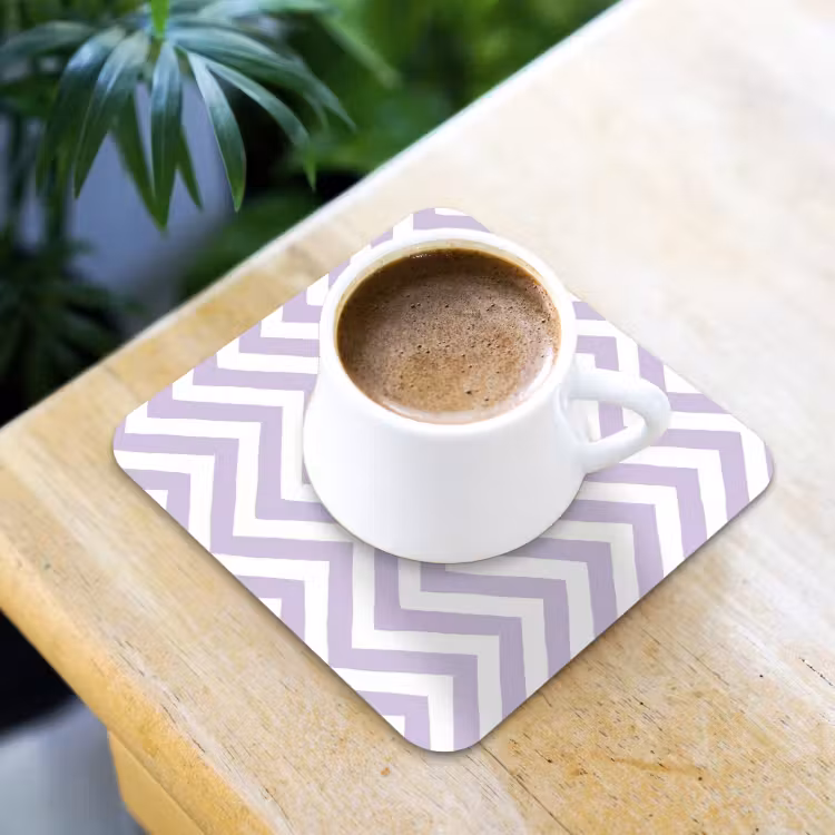 Onderzetter​ - Lila - Geometrisch - Chevron - Zigzag - Patroon — 3