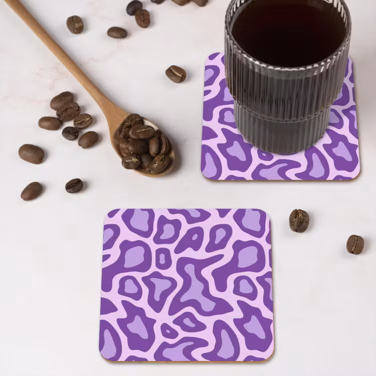 Onderzetter​ - Paars - Abstract - Luipaard - Vlekken - Groovy - Patroon — 4