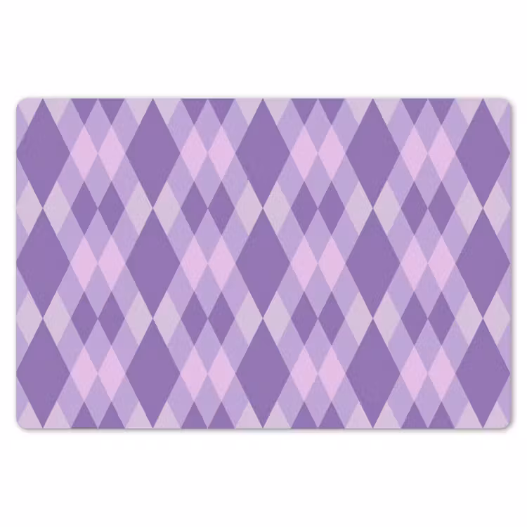 Placemat - 6 stuks - Paars - Geometrisch - Ruiten - Argyle - Patroon — 7