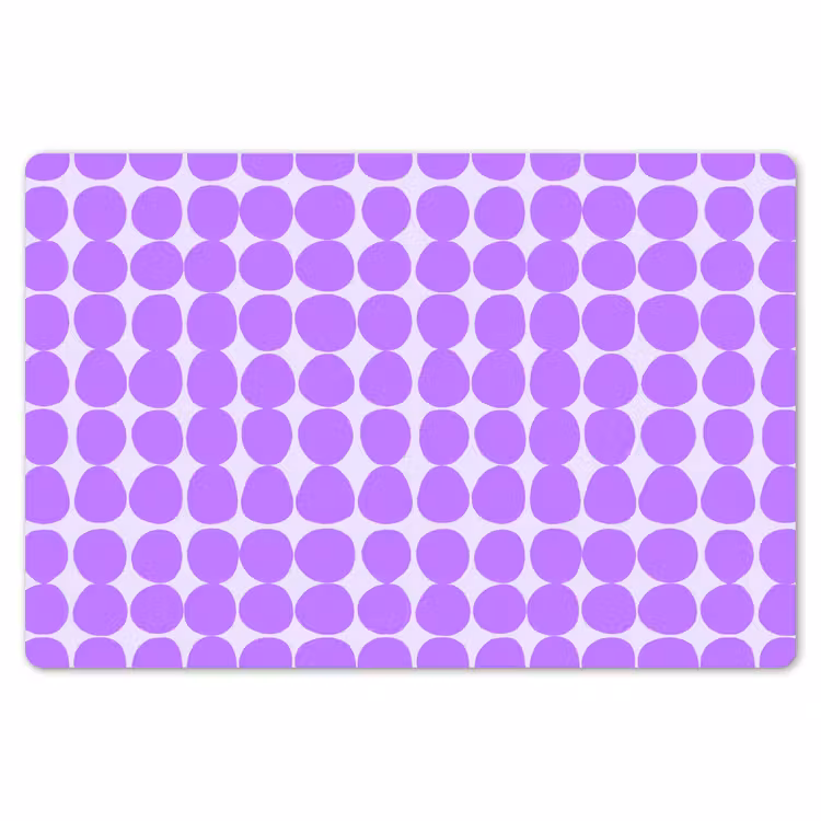 Placemat - 6 stuks - Paars - Geometrisch - Stippen - Polka Dot - Patroon — 7