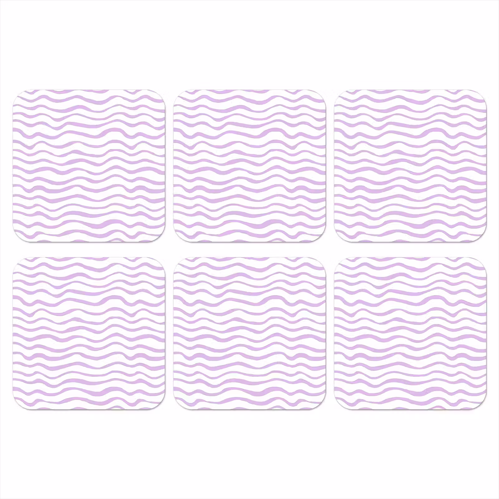 Onderzetter​ - Lila - Geometrisch - Golfjes - Lijnen - Patroon — 1