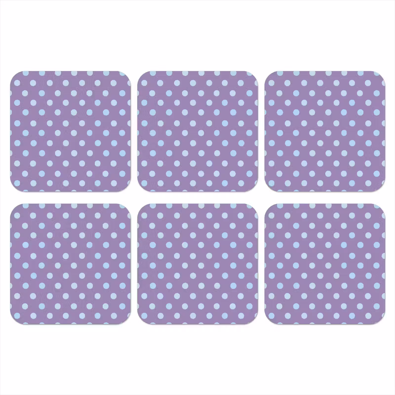 Onderzetter​ - Paars - Blauw - Geometrisch - Stippen - Polka Dot - Patroon — 1