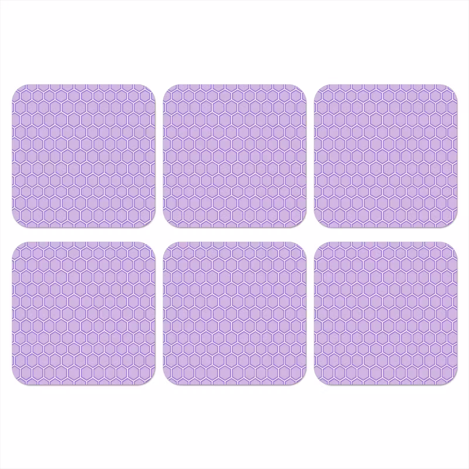 Onderzetter​ - Paars - Geometrisch - Honeycomb - Bijenraat - Patroon — 1