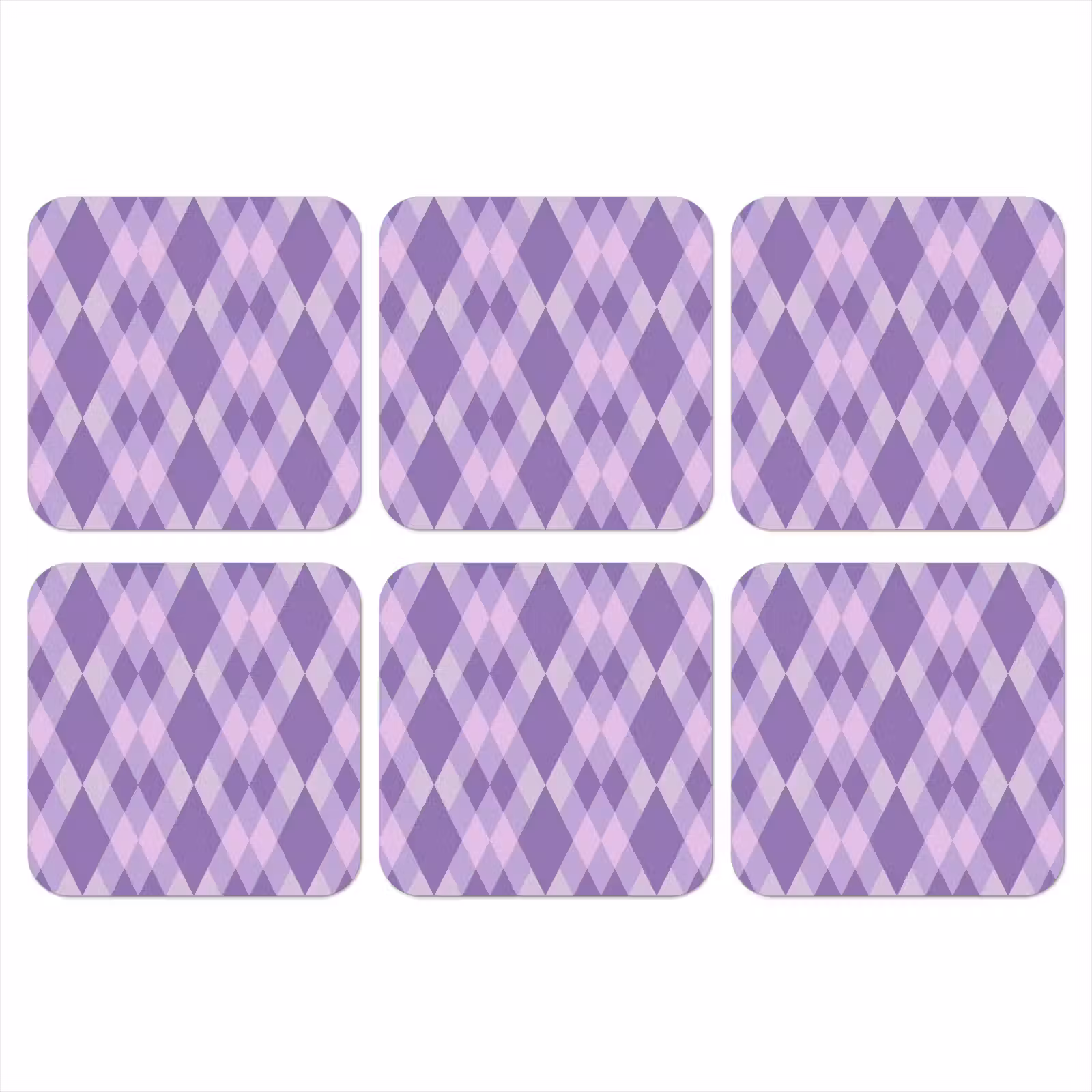 Onderzetter​ - Paars - Geometrisch - Ruiten - Argyle - Patroon — 1