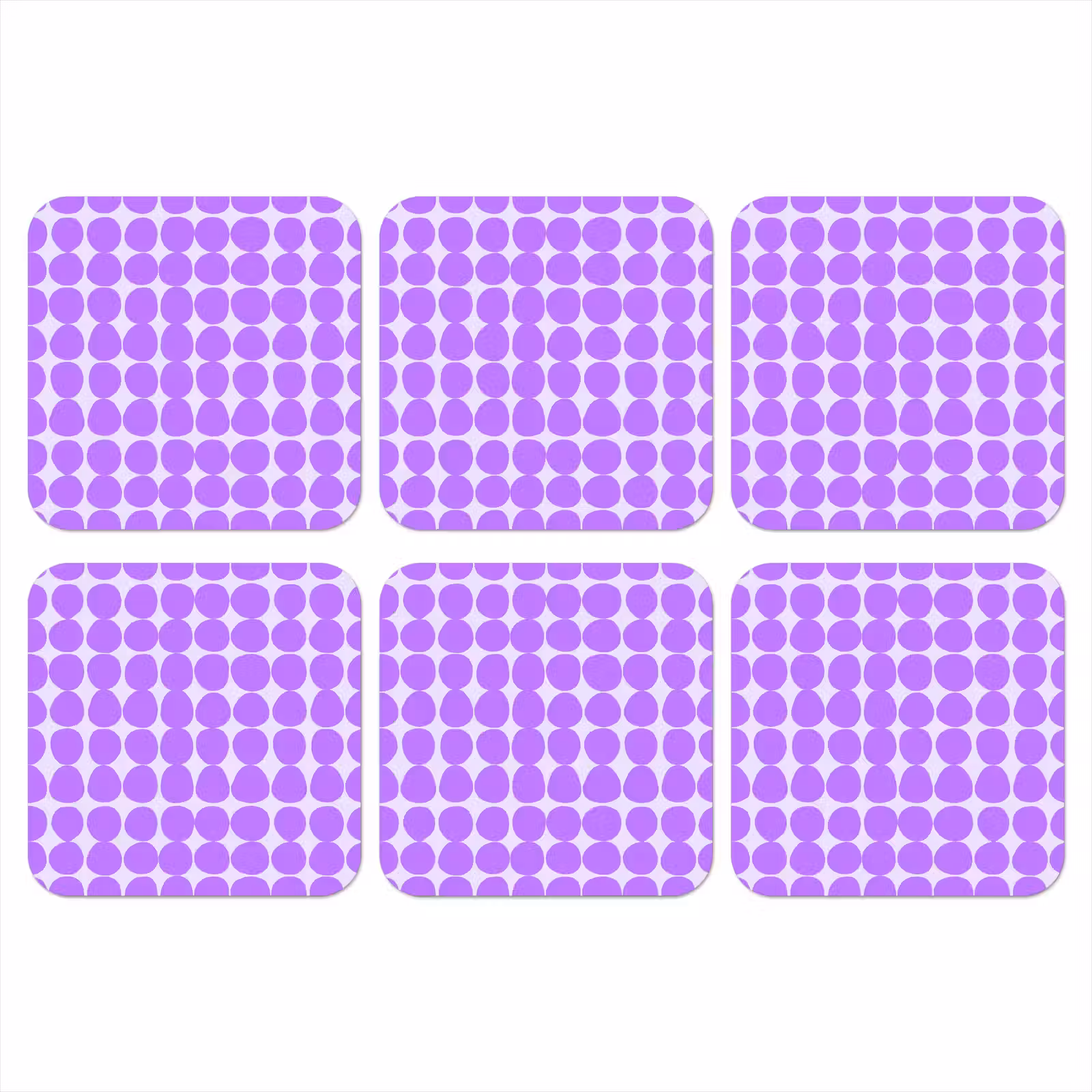 Onderzetter​ - Paars - Geometrisch - Stippen - Polka Dot - Patroon — 1