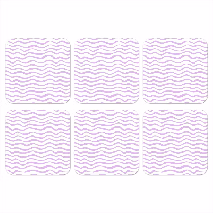 Onderzetter​ - Lila - Geometrisch - Golfjes - Lijnen - Patroon — 1