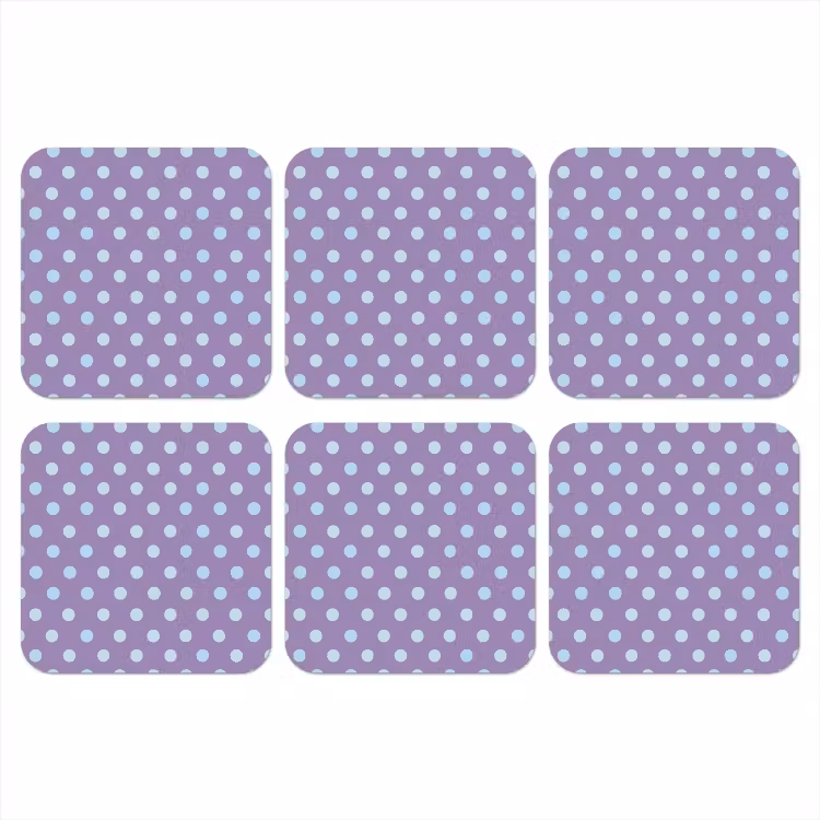 Onderzetter​ - Paars - Blauw - Geometrisch - Stippen - Polka Dot - Patroon — 1