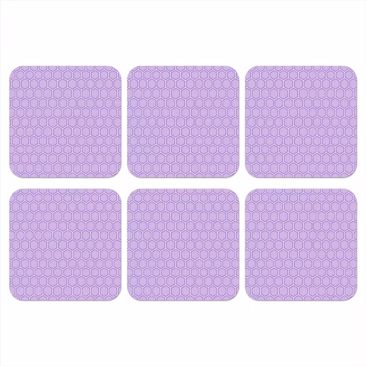 Onderzetter​ - Paars - Geometrisch - Honeycomb - Bijenraat - Patroon — 1