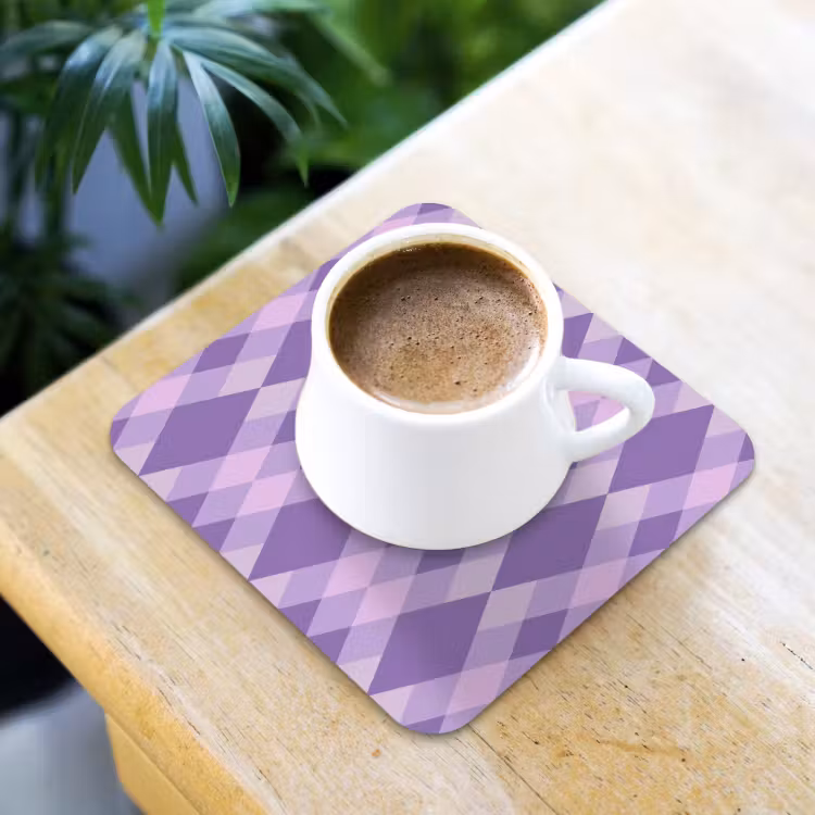 Onderzetter​ - Paars - Geometrisch - Ruiten - Argyle - Patroon — 3