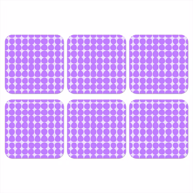 Onderzetter​ - Paars - Geometrisch - Stippen - Polka Dot - Patroon — 1