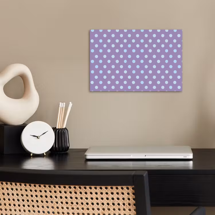 Poster - Paars - Blauw - Geometrisch - Stippen - Polka Dot - Patroon — 2