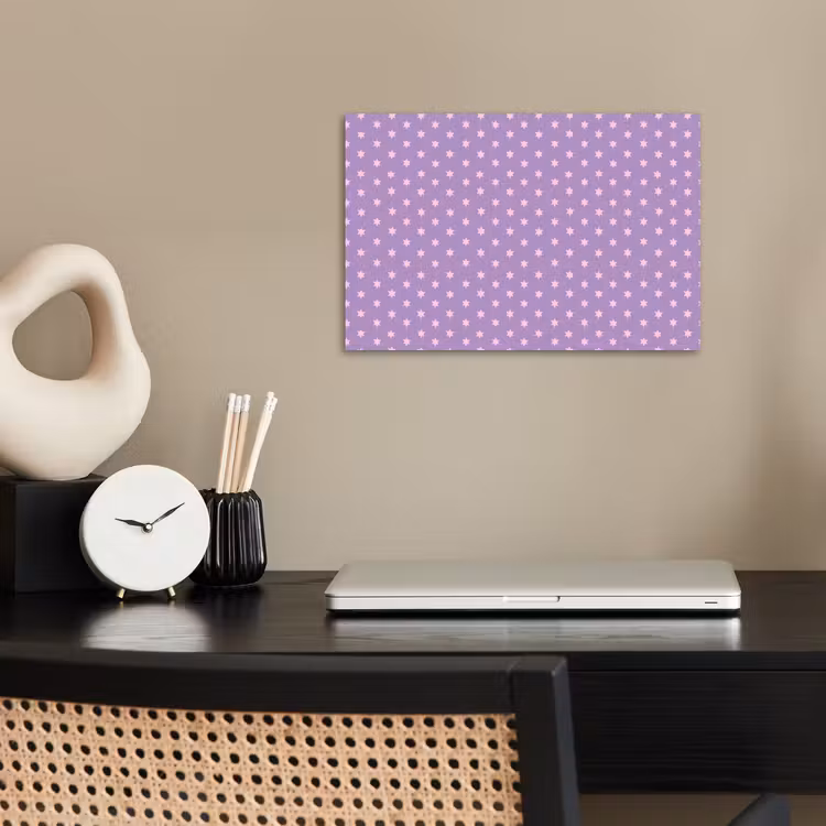 Poster - Paars - Roze - Sterren - Geometrisch - Patroon — 2