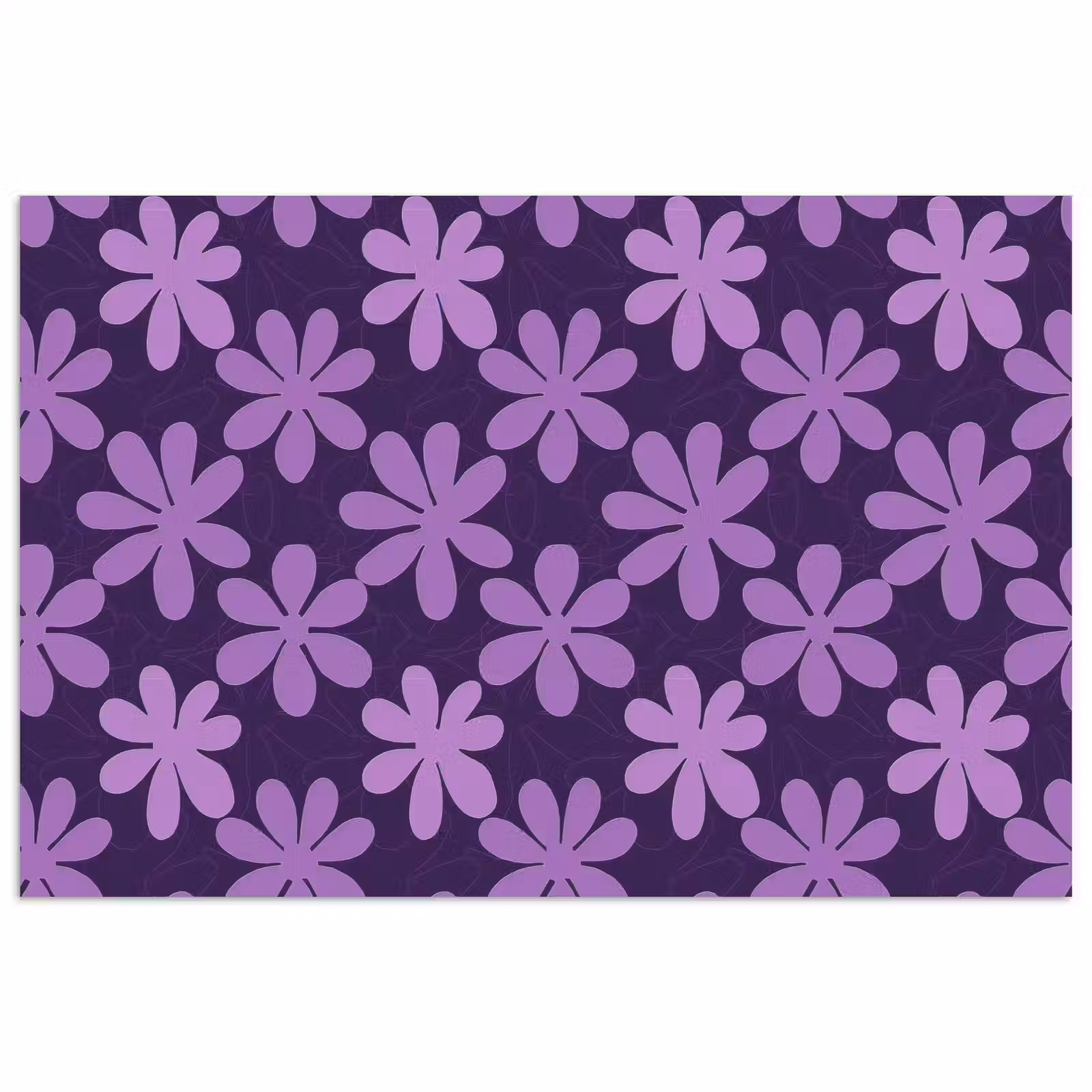 Poster - Paars - Botanisch - Bloemen - Retro - Patroon — 1