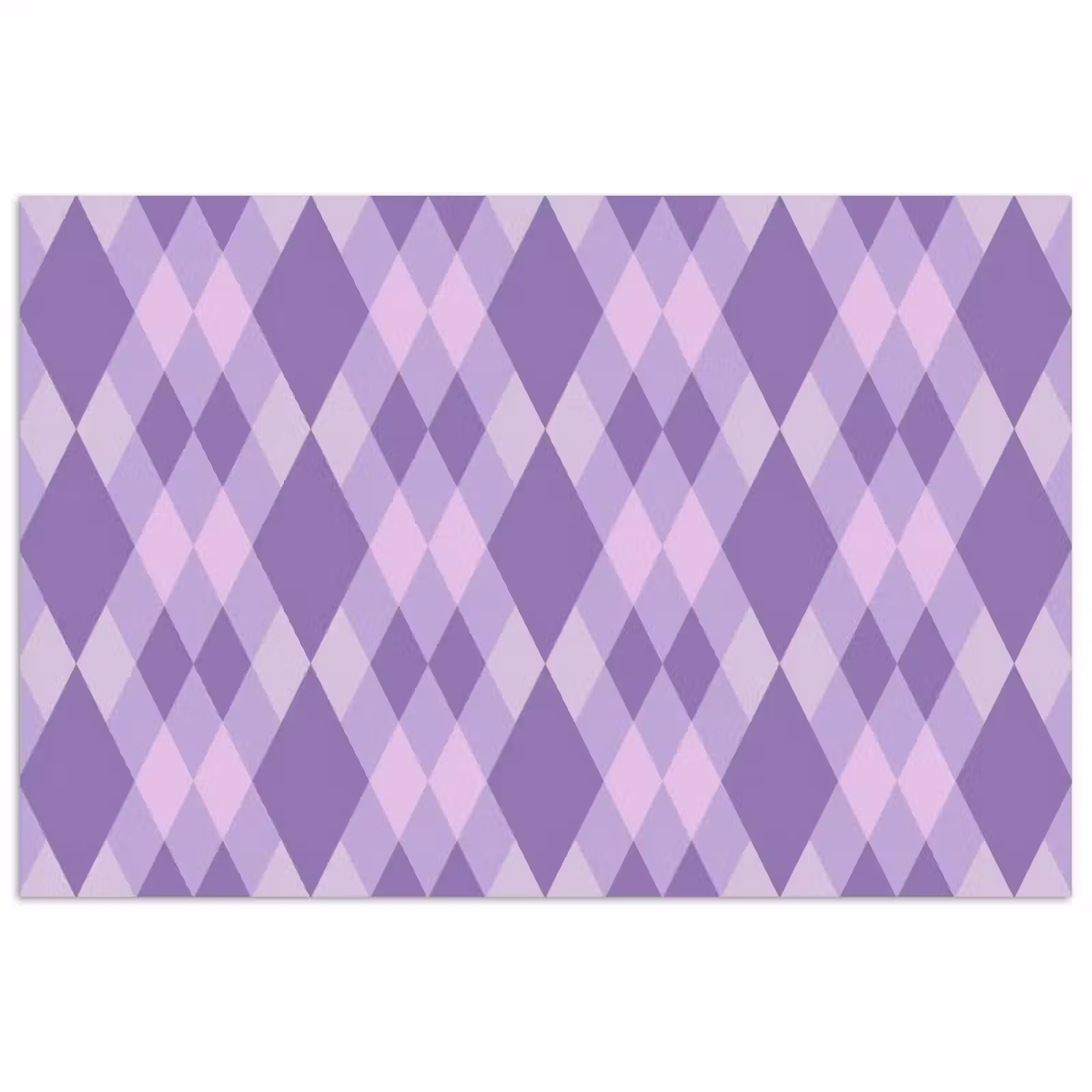 Poster - Paars - Geometrisch - Ruiten - Argyle - Patroon — 1