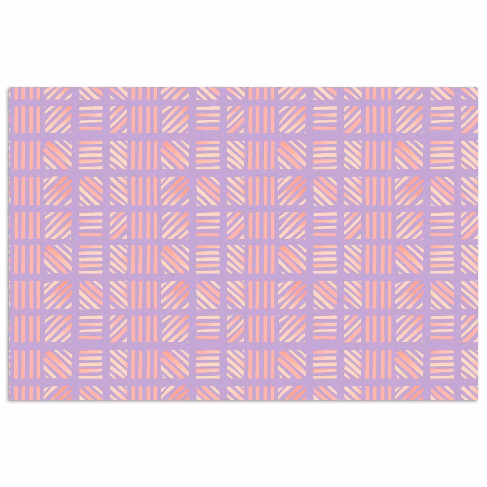 Poster - Paars - Roze - Geometrisch - Strepen - Blokken - Patroon — 1