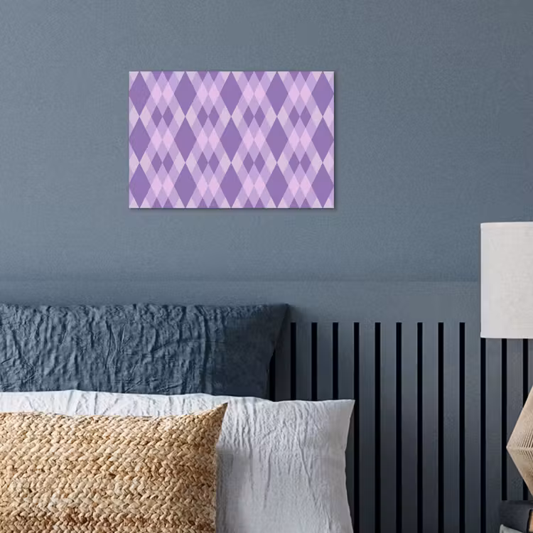 Poster - Paars - Geometrisch - Ruiten - Argyle - Patroon — 3