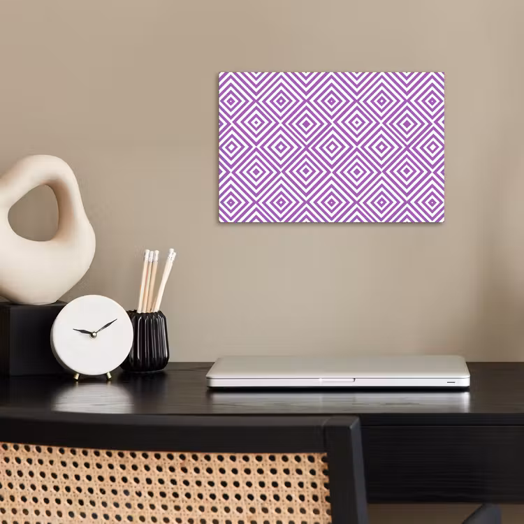Poster - Paars - Geometrisch - Ruiten - Concentrisch - Patroon — 2