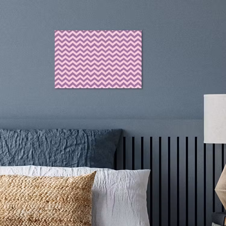 Poster - Paars - Roze - Geometrisch - Chevron - Zigzag - Patroon — 3