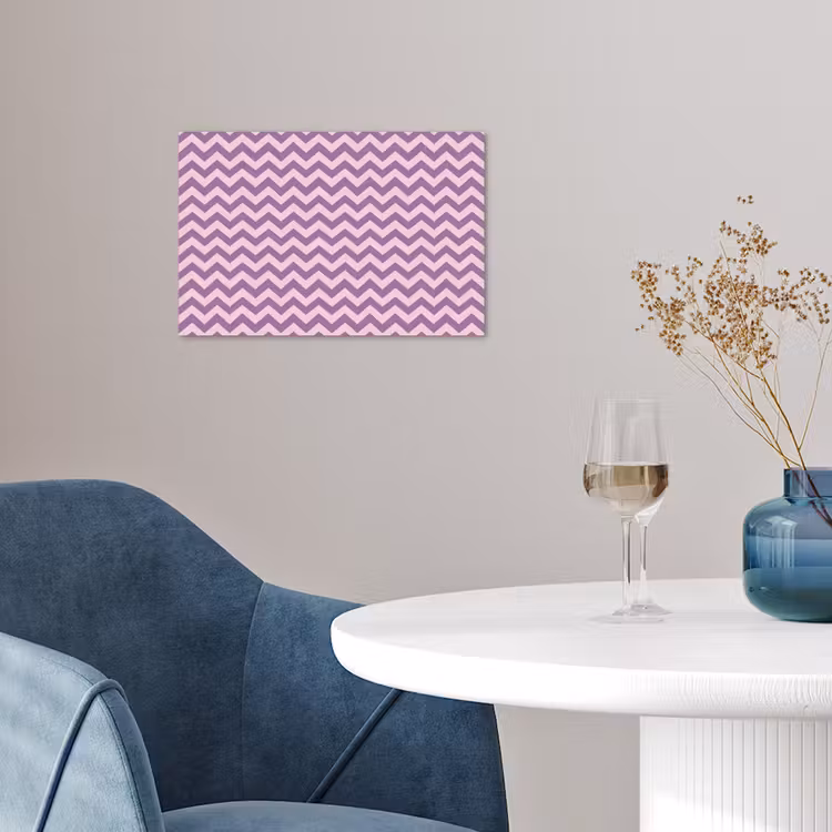 Poster - Paars - Roze - Geometrisch - Chevron - Zigzag - Patroon — 4