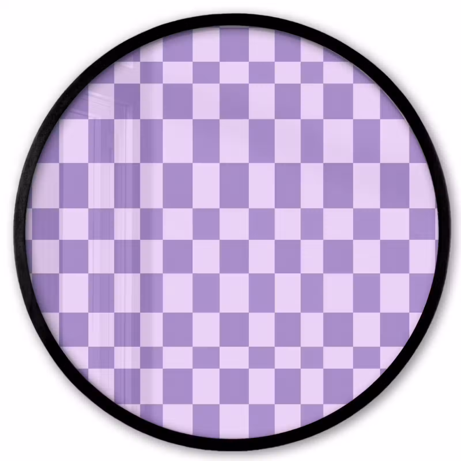Ronde fotolijst - Paars - Geometrisch - Dambord - Blokken - Patroon — 1