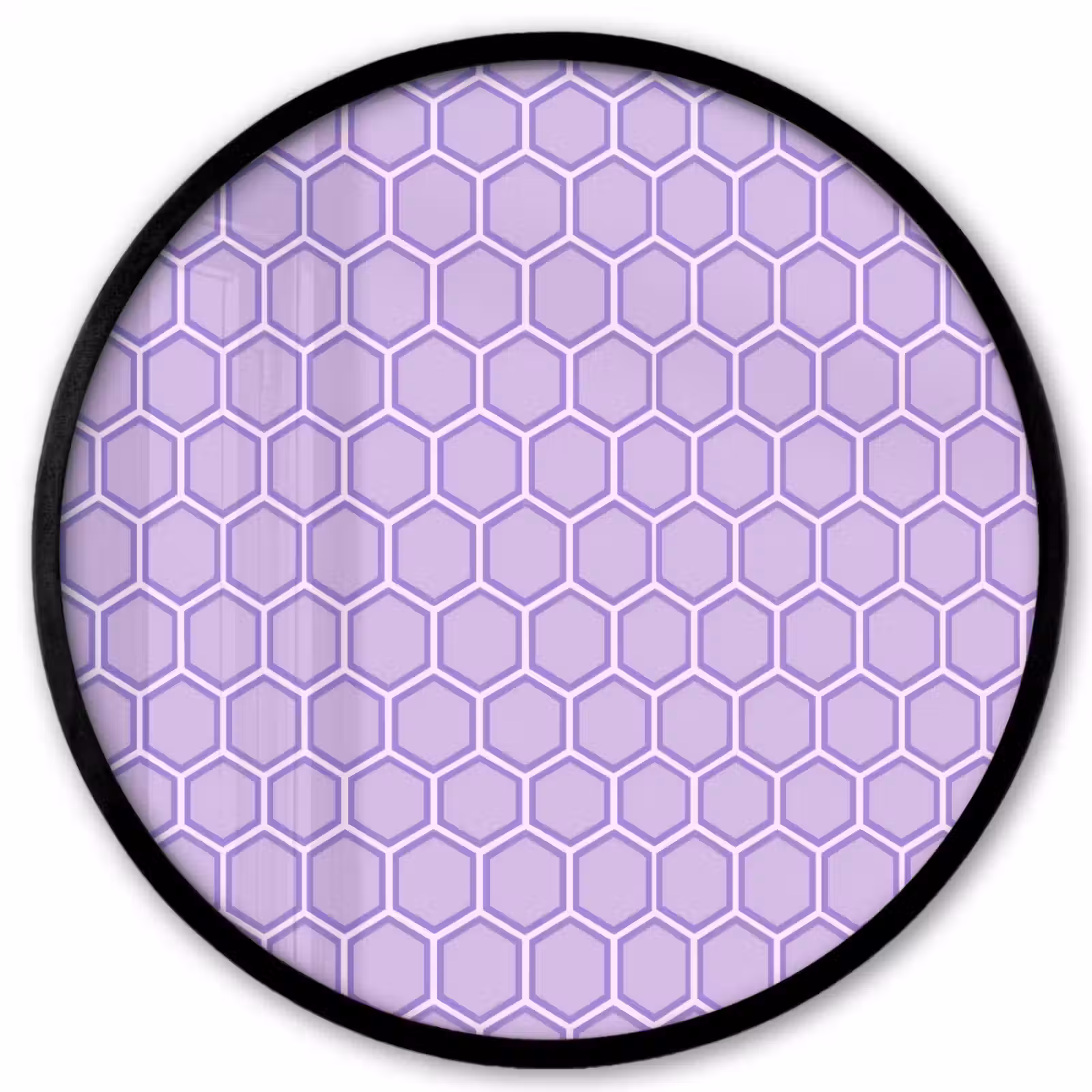 Ronde fotolijst - Paars - Geometrisch - Honeycomb - Bijenraat - Patroon — 1