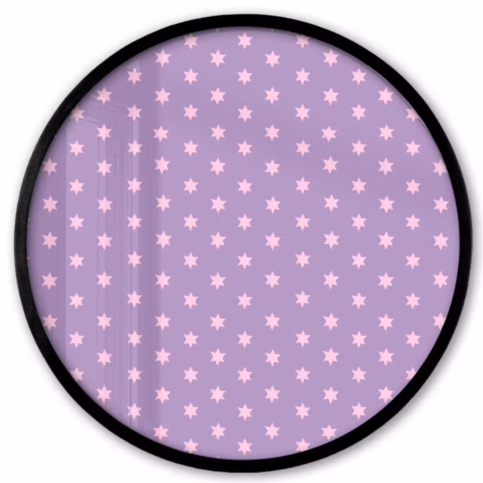 Ronde fotolijst - Paars - Roze - Sterren - Geometrisch - Patroon — 1