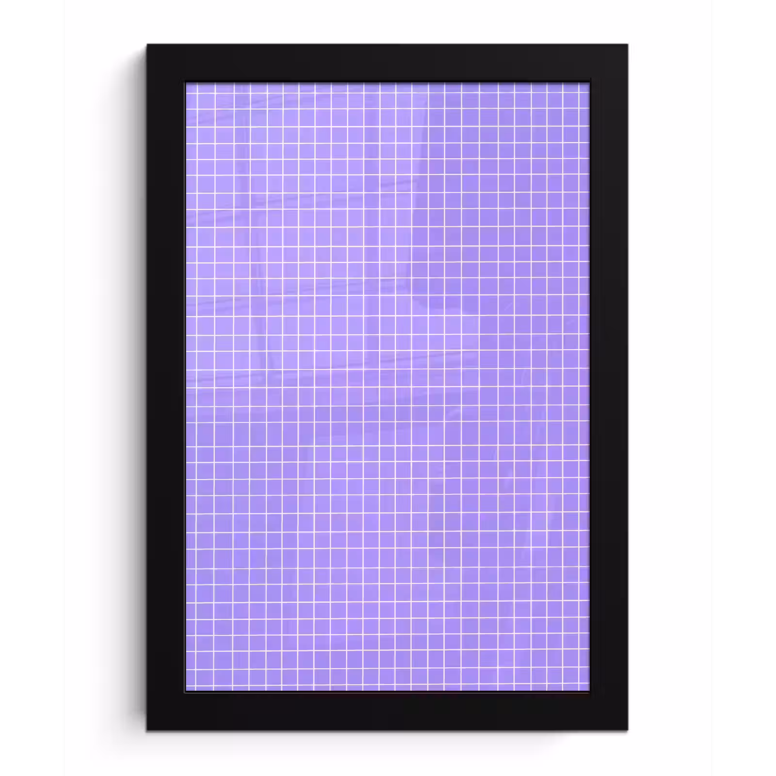 Poster met lijst - Paars - Geometrisch - Raster - Minimalistisch - Patroon — 1