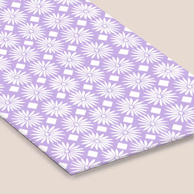 Poster met lijst - Lila - Botanisch - Bloemen - Margrieten - Patroon — 7