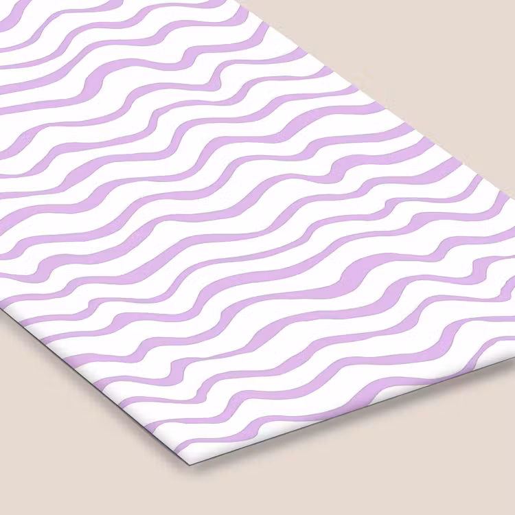 Poster met lijst - Lila - Geometrisch - Golfjes - Lijnen - Patroon — 7