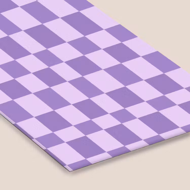 Poster met lijst - Paars - Geometrisch - Dambord - Blokken - Patroon — 7