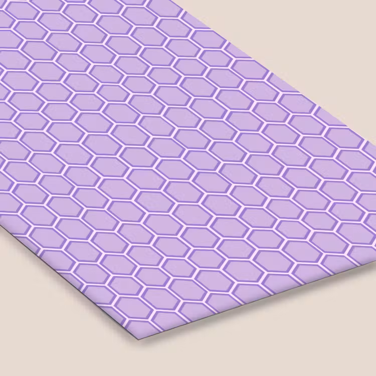 Poster met lijst - Paars - Geometrisch - Honeycomb - Bijenraat - Patroon — 7