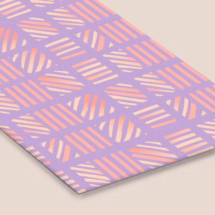 Poster met lijst - Paars - Roze - Geometrisch - Strepen - Blokken - Patroon — 7