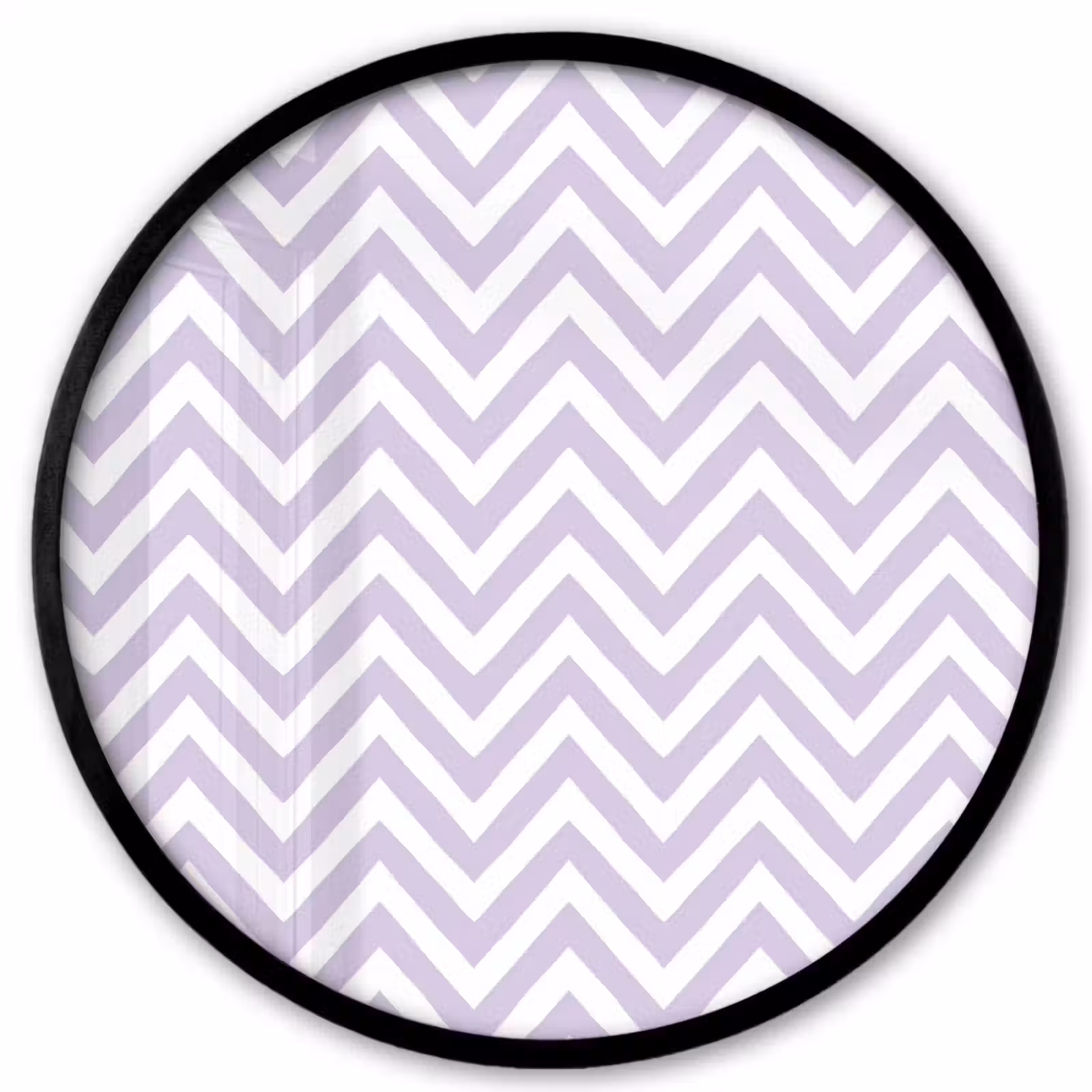 Ronde fotolijst - Lila - Geometrisch - Chevron - Zigzag - Patroon — 1