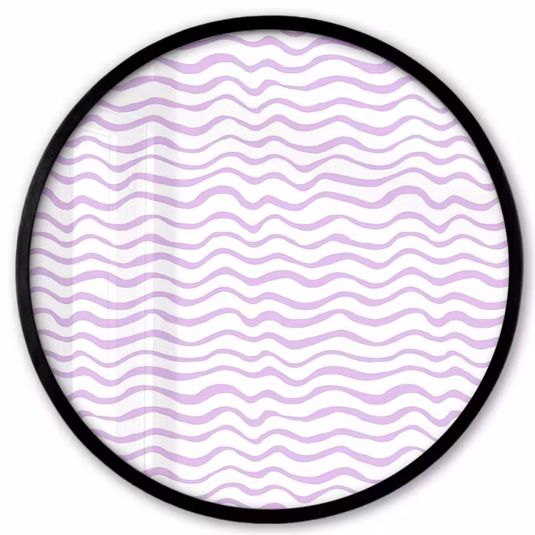 Ronde fotolijst - Lila - Geometrisch - Golfjes - Lijnen - Patroon — 1