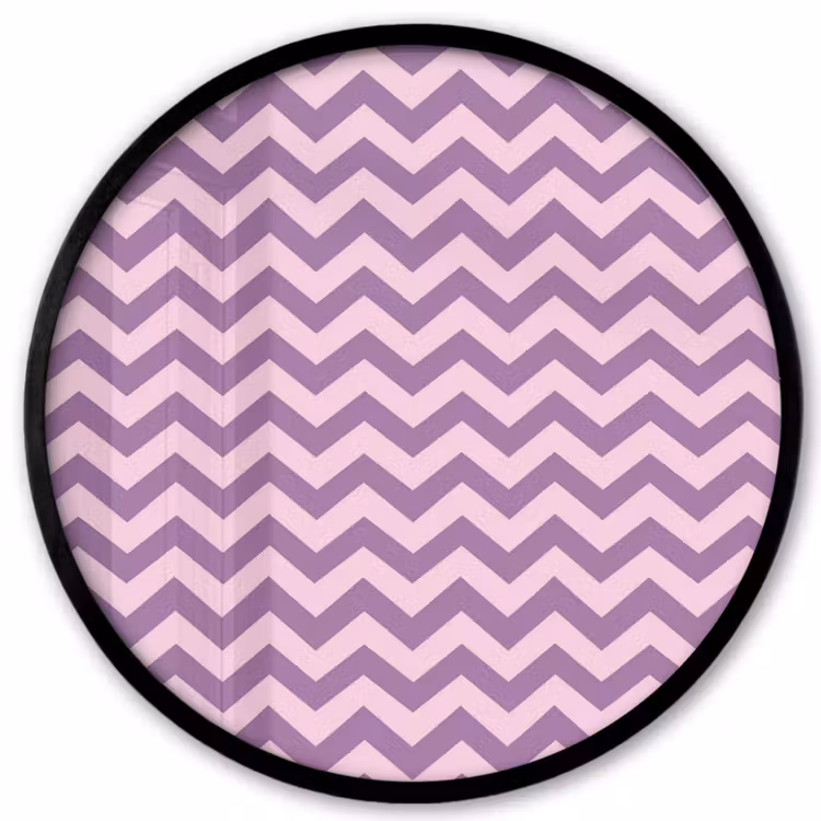 Ronde fotolijst - Paars - Roze - Geometrisch - Chevron - Zigzag - Patroon — 1