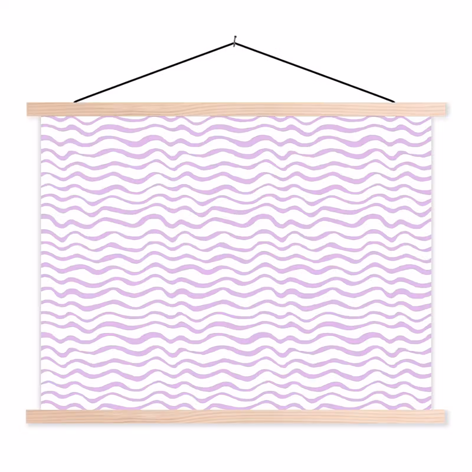 Schoolplaat - Lila - Geometrisch - Golfjes - Lijnen - Patroon — 1
