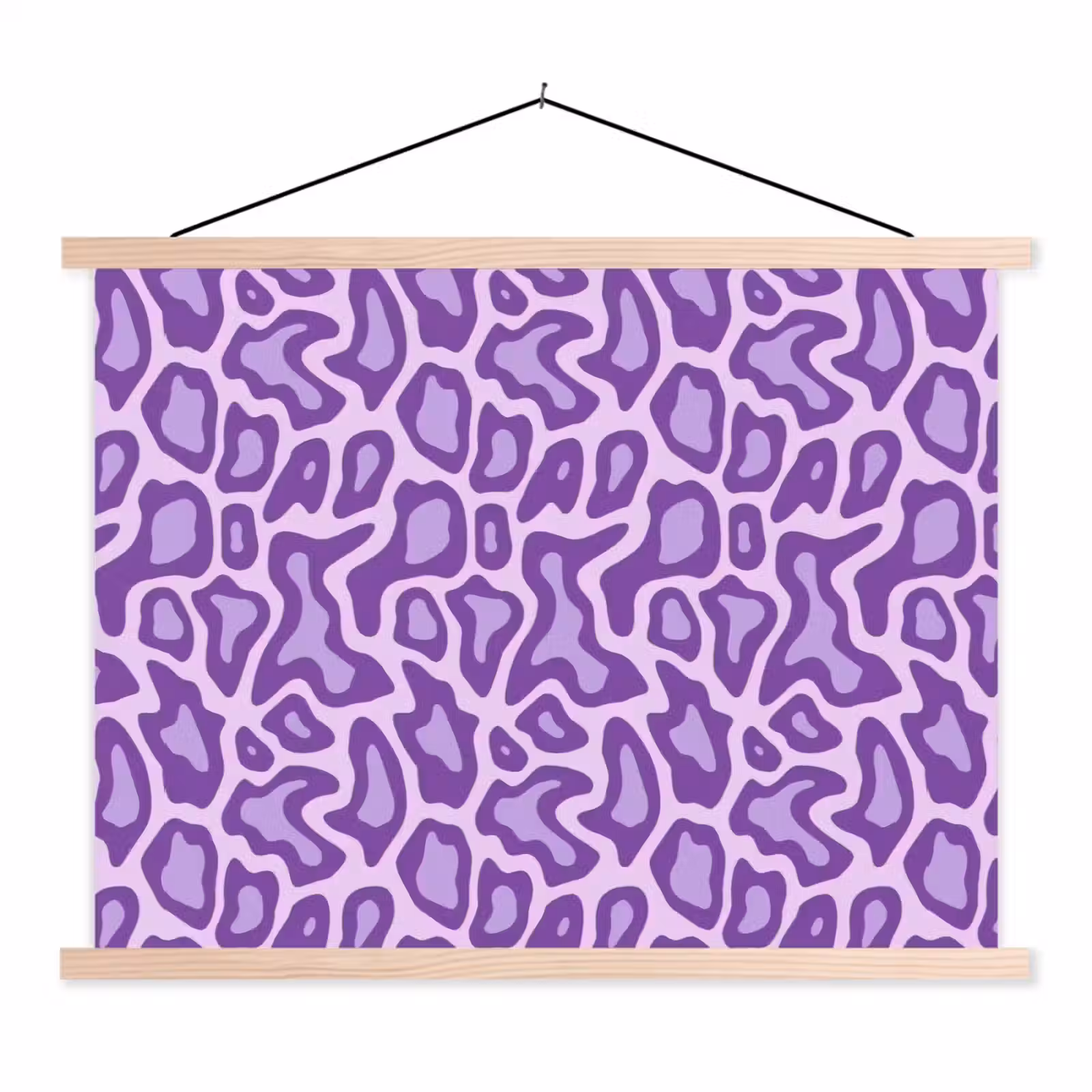 Schoolplaat - Paars - Abstract - Luipaard - Vlekken - Groovy - Patroon — 1
