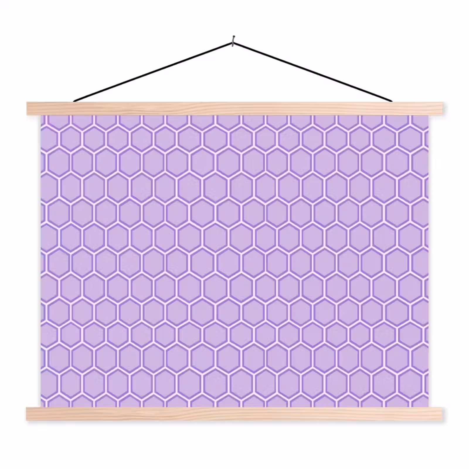 Schoolplaat - Paars - Geometrisch - Honeycomb - Bijenraat - Patroon — 1