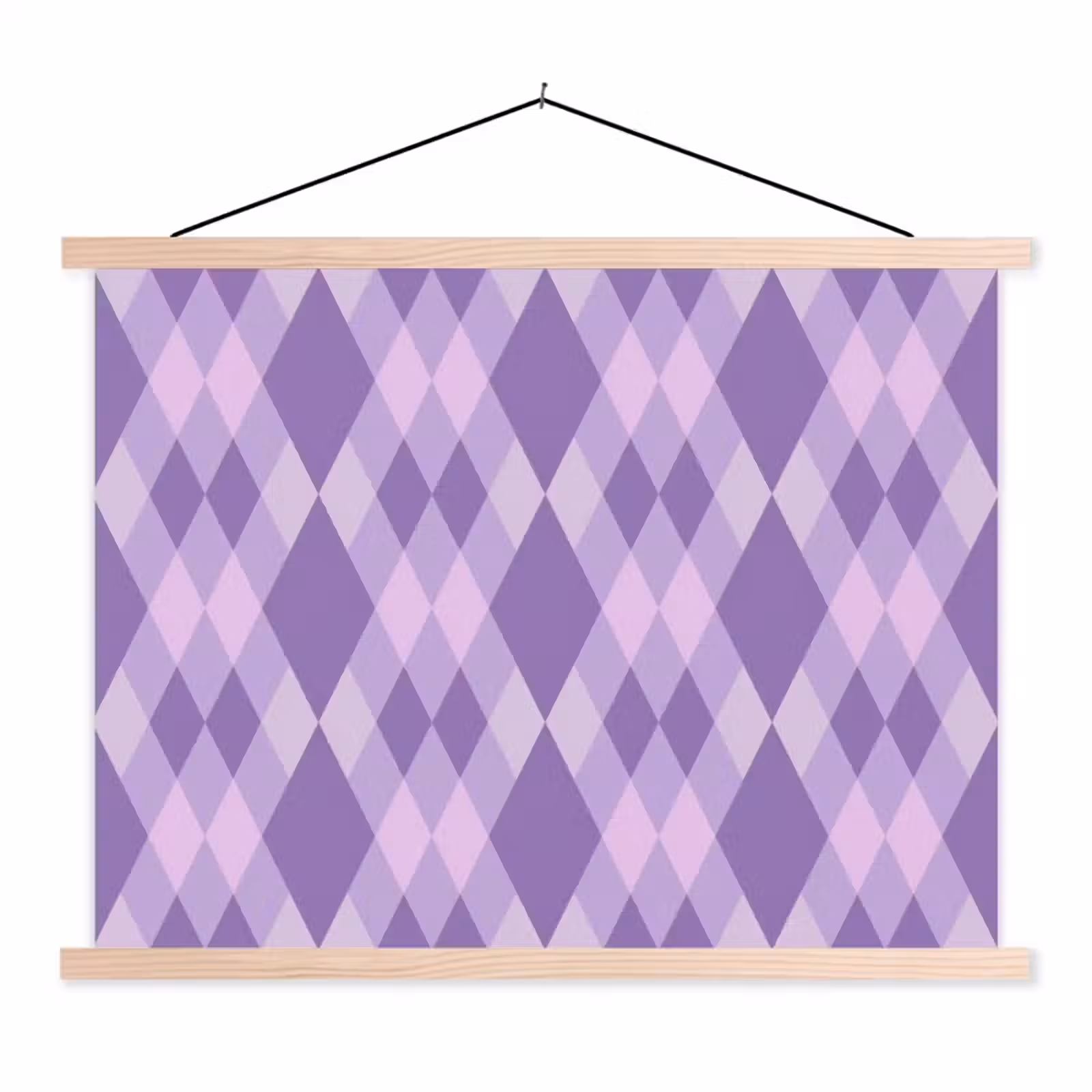 Schoolplaat - Paars - Geometrisch - Ruiten - Argyle - Patroon — 1