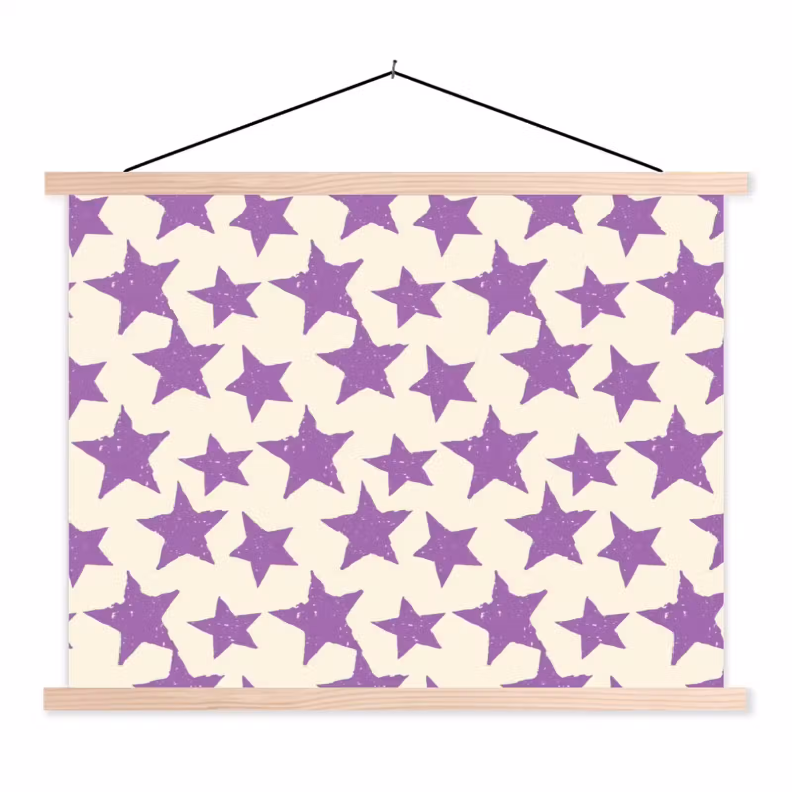 Schoolplaat - Paars - Geometrisch - Sterren - Stempel - Patroon — 1