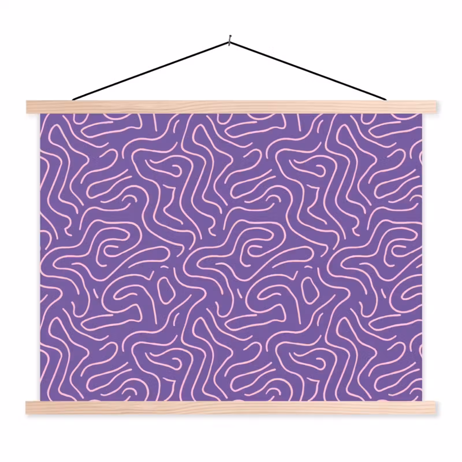 Schoolplaat - Paars - Roze - Abstract - Lijnen - Doolhof - Patroon — 1