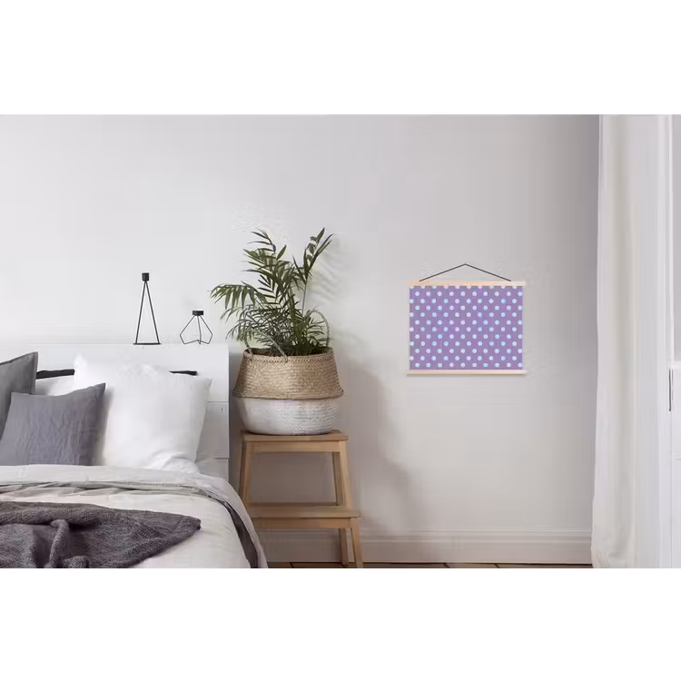 Schoolplaat - Paars - Blauw - Geometrisch - Stippen - Polka Dot - Patroon — 2