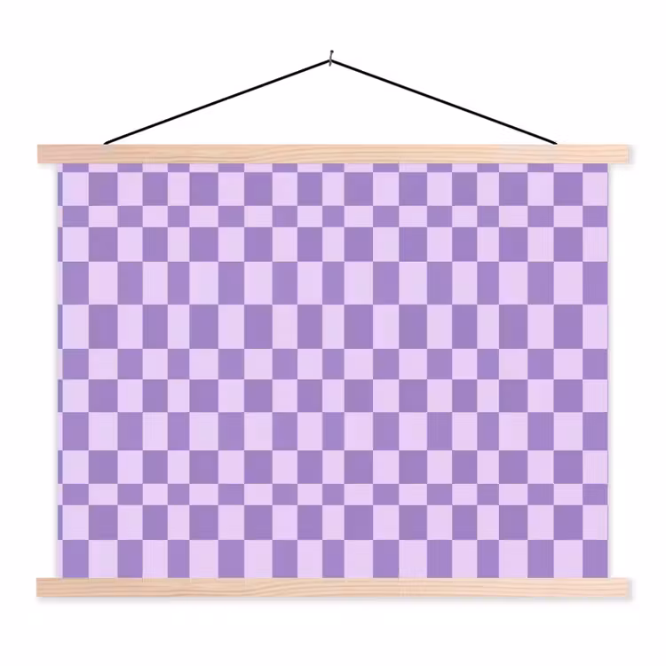 Schoolplaat - Paars - Geometrisch - Dambord - Blokken - Patroon — 1