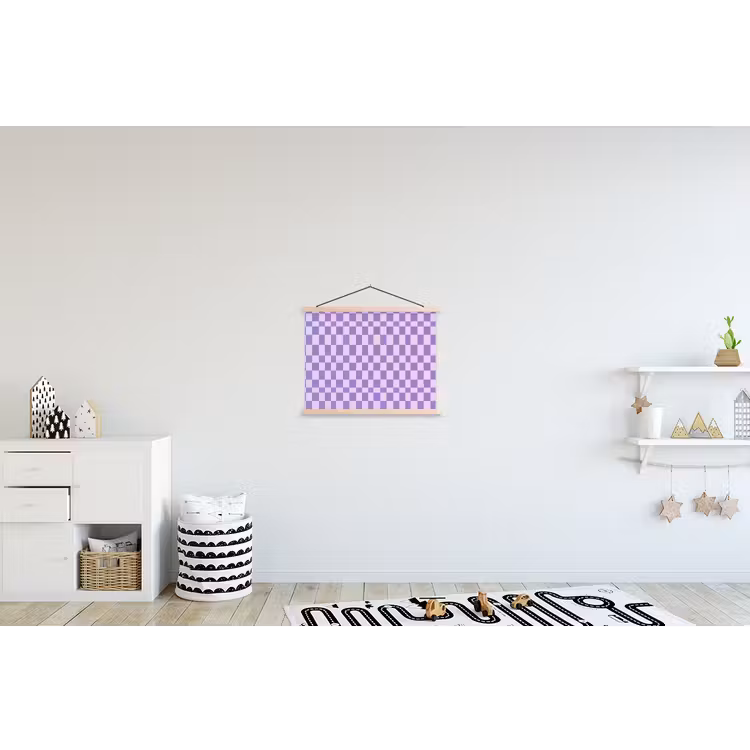 Schoolplaat - Paars - Geometrisch - Dambord - Blokken - Patroon — 3