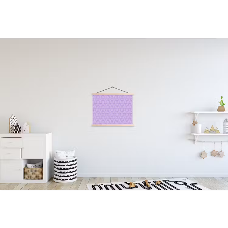 Schoolplaat - Paars - Geometrisch - Honeycomb - Bijenraat - Patroon — 3