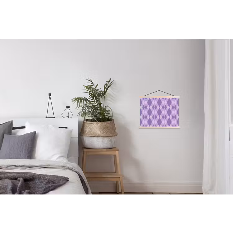 Schoolplaat - Paars - Geometrisch - Ruiten - Argyle - Patroon — 2