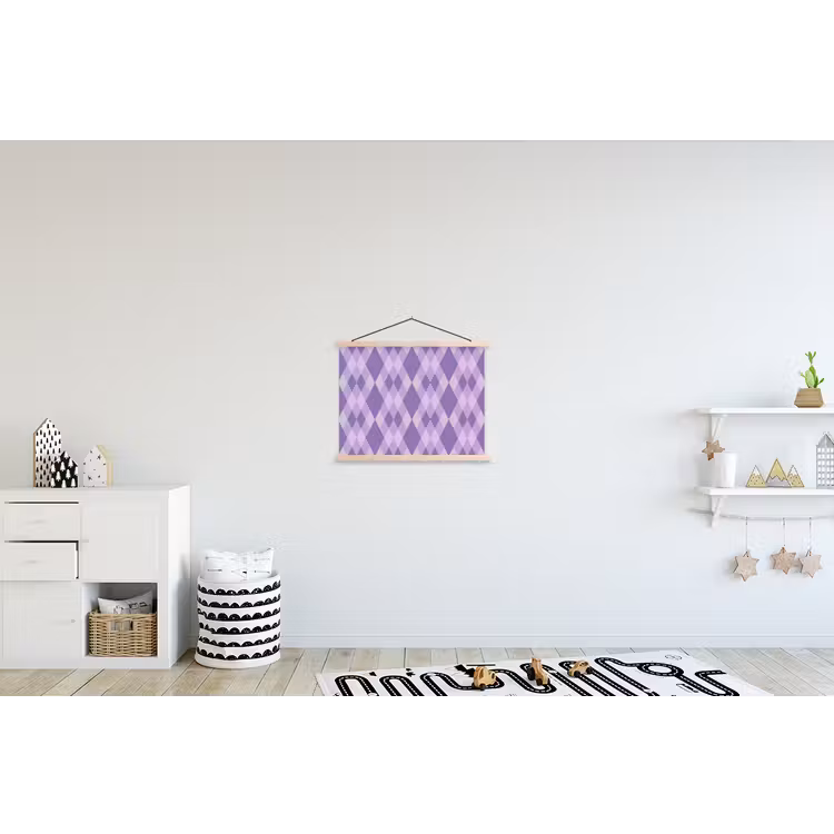 Schoolplaat - Paars - Geometrisch - Ruiten - Argyle - Patroon — 3