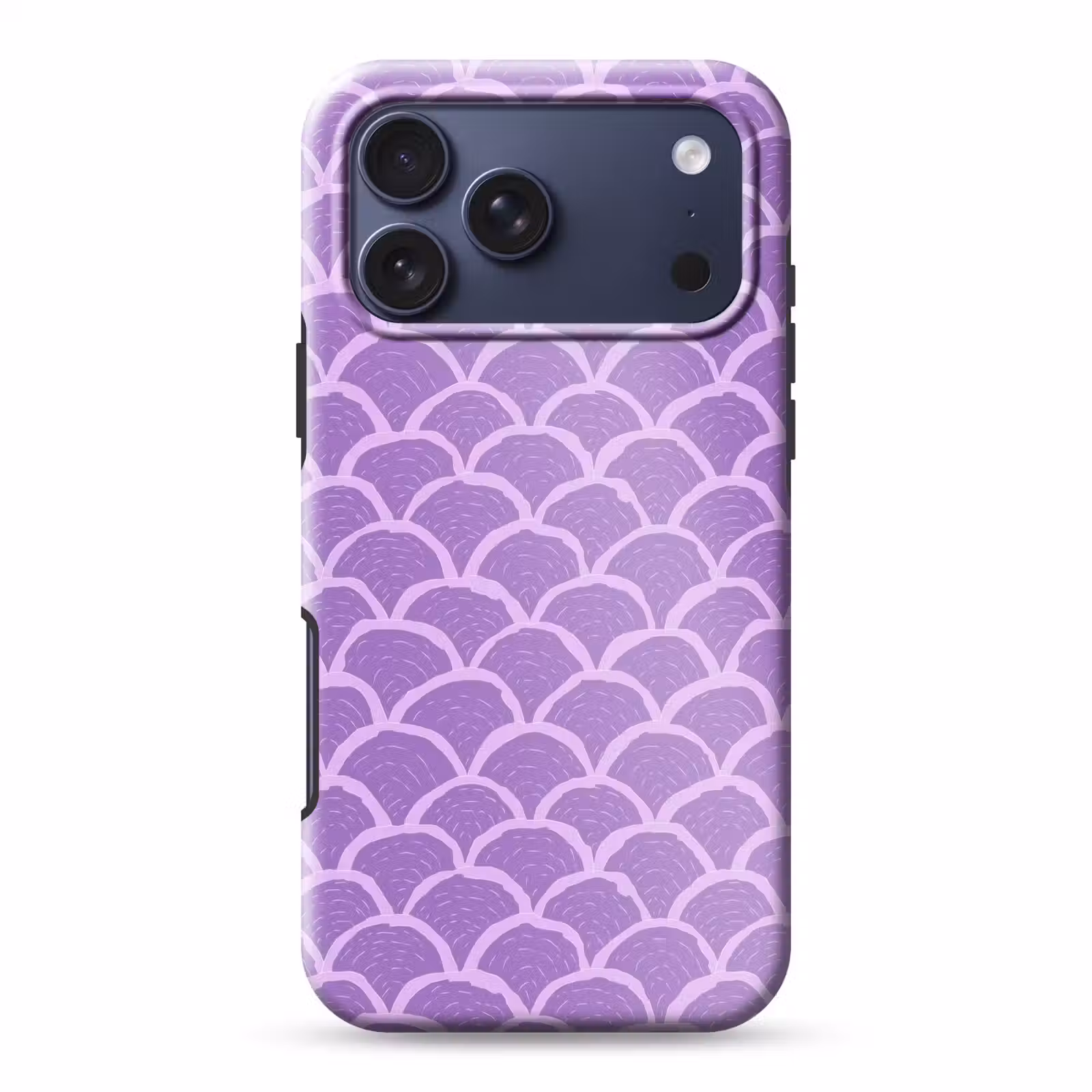 Telefoonhoesje Toughcase - Paars - Schubber - Schelpen - Handgetekend - Patroon — 1